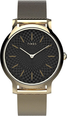 Timex Dress Watch Gold-Tone/Black Mesh