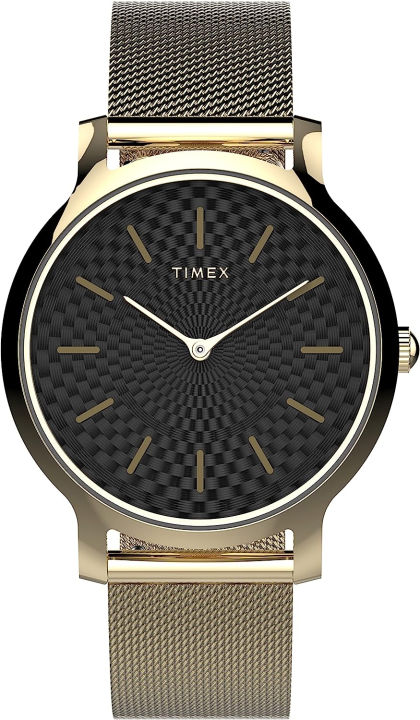 timex-dress-watch-gold-tone-black-mesh