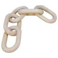 Wooden Chain Link Home Decor Hand 5-Ring Art Craft Ornament for Table Tray Farmhouse Office Rustic Wall Decoration