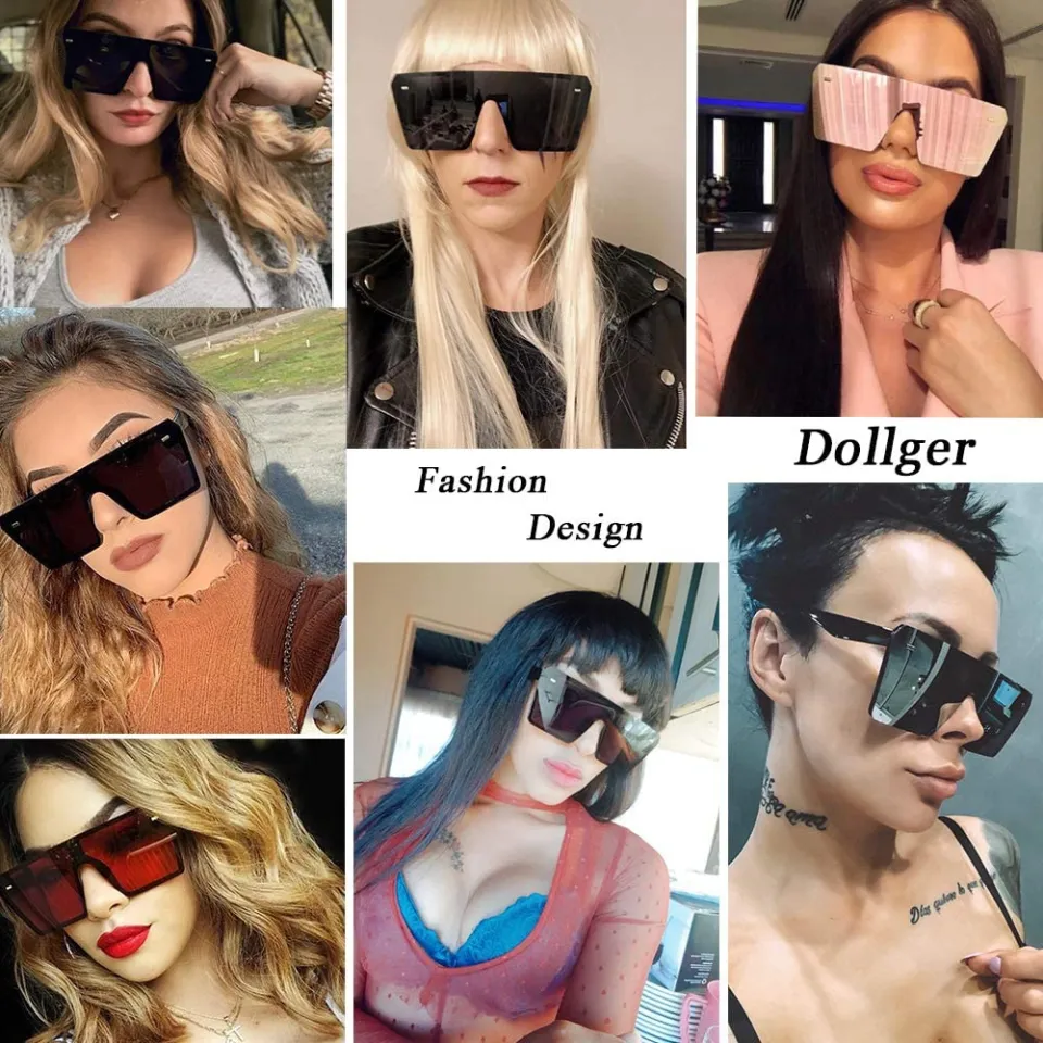  Dollger Square Oversized Sunglasses for Women Men