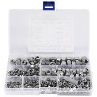 Stainless Steel Nuts 2-56 to 3/8inch-16 UNC Hex Nuts Assortment Kit for Screws Bolts-280Pcs