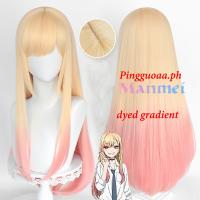 【Manmei】Marin Kitagawa Wig My Dress Up Darling Cosplay Wig 80cm Yellow Pink Dyed Gradient Wig Anime Heat Resistant Synthetic Wigs cab