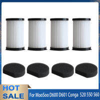 HEPA กรองเปลี่ยนเข้ากันได้สำหรับ MOOSOO D601 E600 V600 Conga Thunderbrush 520 560เครื่องดูดฝุ่นล้างทำความสะอาดได้นำมาใช้ใหม่