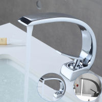 2022 Bathroom Faucet Ceramic Valve Cold and Hot Water Mixer Tap Deck Mounted Single Handle Vanity Sink Basin Faucets