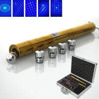 พลังงานสูงสีฟ้าตัวชี้เลเซอร์ทองแดงทั้งหมด Lazer สายตา450nm 5000เมตรโฟกัสเผาการแข่งขันที่มีประสิทธิภาพมากที่สุดสำหรับการล่าสัตว์