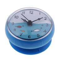 Shower Bathroom Silicone Wall Suction Clock Waterproof Time Display Colorful