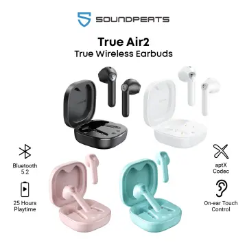 SOUNDPEATS TrueAir2 Wireless Bluetooth 5.2 Earbuds QCC3040 Dual Mic CVC  Noise Cancellation Game Mode Wireless Earphones,Green 