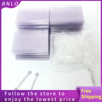 BNLO 60 Pcs พลาสติกทำจากพลาสติก ที่ใส่ฉลาก 60ชิ้นค่ะ 8055มม. ป้ายป้ายกำกับ ส่วนแทรก ว่างเปล่าไม่มี ป้ายชั้นวาง ตะกร้าใส่ของ