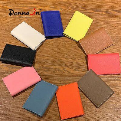 Donna-in Genuine Leather Bank Credit Card Holder for Woman Men Leather High Quality Tarjetero Hombre Protective Card Card Holders