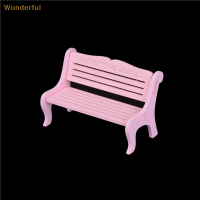 ?【Lowest price】Wonderful เก้าอี้ม้านั่งไม้ขนาด13x8ซม. 1:12เฟอร์นิเจอร์ขนาดเล็กสำหรับตกแต่งสวน