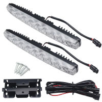 BOODLIED LED DRL Daytime Running Light 9 LEDs 12V Auto Day Light สีขาวสำหรับไฟตัดหมอกรถทำงานขับรถโคมไฟ Super Bright