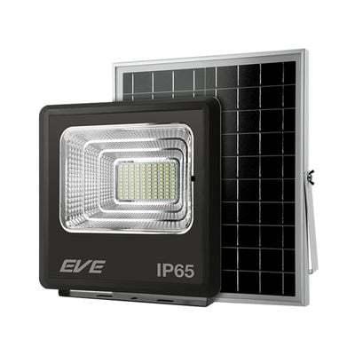 "โปรโมชั่น"โคมฟลัดไลท์โซล่าเซลล์ LED 60 วัตต์ Daylight EVE LIGHTING รุ่น Dawn 60W ขนาด 23.8 x 27.8 x 7 ซม. สีดำ"ส่งด่วนทุกวัน"