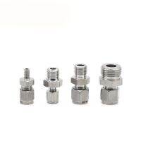 M10 14 16 20 Metric Male  Fit  6 8 10 12mm OD Tube Double Ferrule Compression Union Connector 304 Stainless Steel Water Gas Fuel Valves