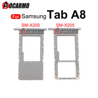 1ชิ้นสำหรับซัมซุงกาแล็กซีแท็บ A8 SM-X205 X200 10.5 "MicroSD ช่องเสียบบัตรที่ใส่ซิมชิ้นส่วนถาดใส่ซิม