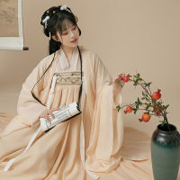 XinHuaEase Original Hanfu ผู้หญิงชุดคอสเพลย์เต้นรำ Tang กระโปรงหน้าอกจีนแบบดั้งเดิมสไตล์ Elegant Fairy ชุดนักเรียน4XL...