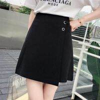 COD ☑✕✓ CUZ81VG V SHOP S-3XL Summer high waist A-line short skirt large size Hip Wrap A-line skirt Mini trouser black skirt 高腰半身裙 A字款短裙