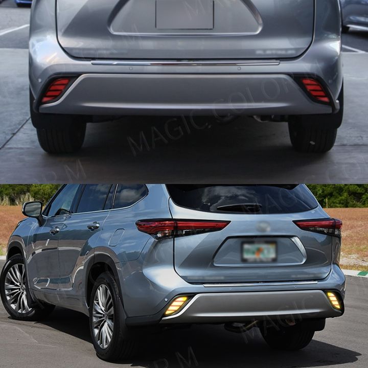 for-toyota-highlander-2020-2021led-rear-bumper-reflector-lights-fog-lamp-brake-light-turn-signal-waterproof-car-accessories-12v
