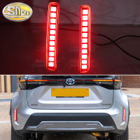 3-in-1 Functions LED Reflector Lamp Rear Fog Lamp Bumper ke Light Dynamic Turn Signal For Toyota Yaris Cross 2021 2022