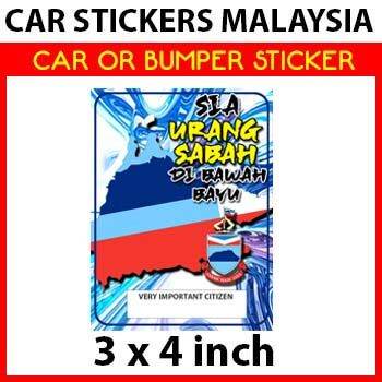 Sia Urang Sabah - Very Important Citizen CAR STICKER CSM | Lazada