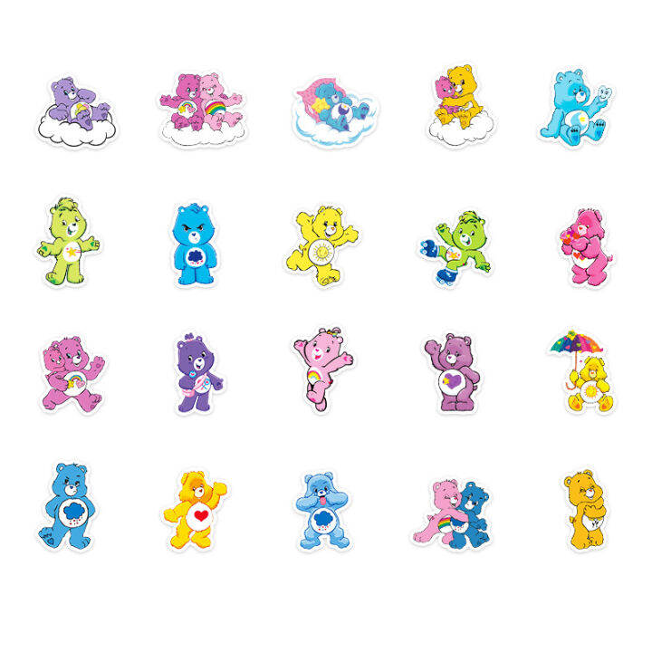 สติ๊กเกอร์-pvc-กันน้ำ-น้องหมี-care-bears-สีสวย-สดใส-น่ารักสุดๆ-1-แพ็คมี-50-ชิ้น-พร้อมส่ง