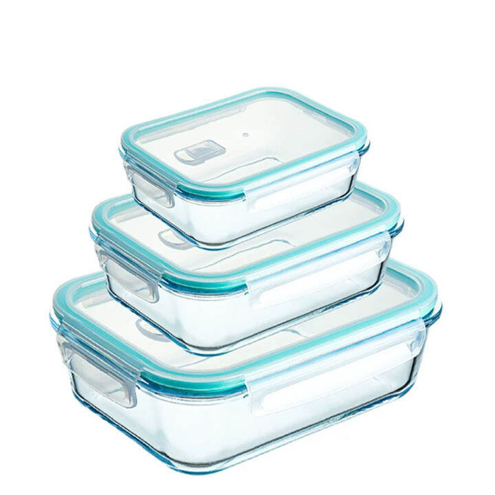 AMUZE Rectangle Microwave Safe Glass Container Glass Food Storage Glass