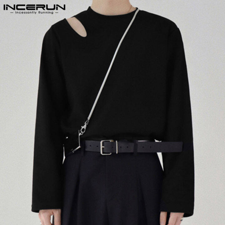 incerun-เสื้อสเวตเตอร์แขนยาวสำหรับผู้ชาย-เสื้อถักจัมเปอร์-hippy-ลำลองเสื้อสไตล์เกาหลี