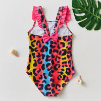 2-12Y Toddler Baby Girls swimwear Girls swimsuit Leopard print Children Swimwear Kid girls Swimming outfit Beachwear