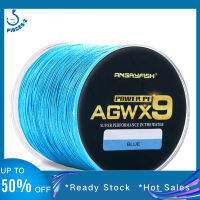 Angryfish สายเบ็ดตกปลา Agwx9สายที่แข็งแรงมากตกปลายาว500เมตรทนทานต่อการฉีกขาดสำหรับผู้ที่ชื่นชอบการตกปลา