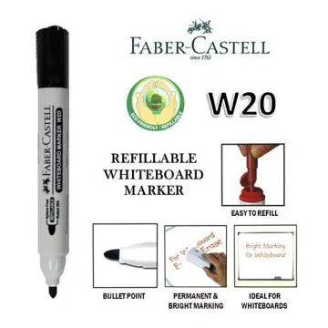 Faber-Castell Whiteboard Markers with Magnetic Eraser Caps 