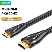 LLANO สาย HDMI Mini เป็น HDMI 2.0 1080P HD 4K อะแดปเตอร์สาย HDMI 3มิติ2เมตรสำหรับผู้ชาย