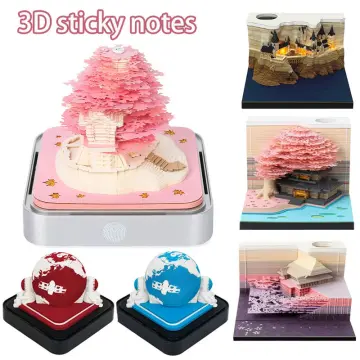 3D Notepad Treehouse 3D Calendar 2024 Memo Pad Notes Block-Gift