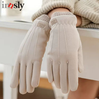 Fashion Winter Women Gloves Touch Screen Warm Thick Velvet Ladies Full Finger Windproof Outdoor Driving Bicycle Female Gloves