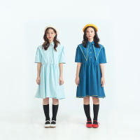 HEARTWARE Amelia Dress เดรส คอปก Signature : สี น้ำเงิน