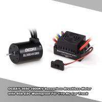 【Hot Sale &amp; Ready Stock】OCDAY 3650 3900KV Brushless Sensorless Motor with 60A Waterproof ESC for 1/10 RC Car Truck