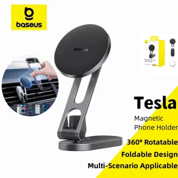 Baseus Solar Electric Car Phone Holder Stand 360 Degree Rotation TelePhone  Support Mount for Tesla Model Y 3