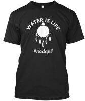 เสื้อผ้าคอกลมแฟชั่นน้ำคือชีวิต3-# Nodapl คอกลมแขนลำลองขาสั้นพิมพ์ลายแฟชั่นผ้าฝ้าย100%