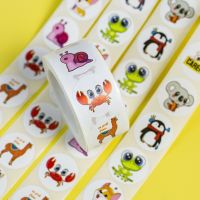 500pcs Cartoon Animal Children Sticker Label Thank You Cute Toy Game Sticker DIY Gift Sealing Label Teacher Reward Stickers Gift Stickers Labels