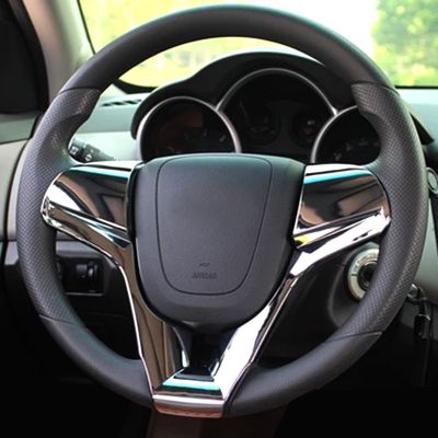 ▤✾ FOAL BURNING Interior Car Steering Wheel Decoration Cover Trim for Chevrolet Cruze Sedan Hatchback 2009 - 2014 Accessories