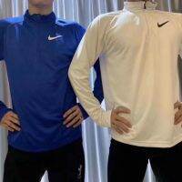 Sut latihan balapan dan padang musim luruh sukan kering cepat pakaian separuh berzip zip lelaki sweater kecergasan berlari lengan panjang/x Autumn track and field sports quick-drying training suit mens half zipper long-sleeved running fi