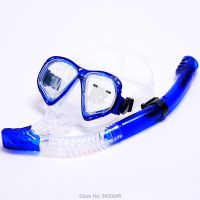 Blue Professional Scuba Diving Masks Silicone Snorkel Anti-Fog Goggles Glasses Set Swimming Fishing Pool Equipment For Adult