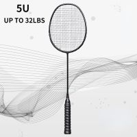 Ultralight Professional 5U Badminton Racket Carbon Fiber Badminton Racket Sport Competition Training Racket UP TO 32LBS