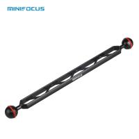 MINIFOCUS 12" Double Ball CNC Arm System Connector Ball Head Extension Bar for Strobe/video light and Diving Camera Tray/handle