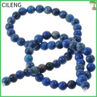 CILENG 46ชิ้น8มม. ลูกปัด Lapis Lazuli Lapis Lapis ธรรมชาติ Lapis สีฟ้าจักรพรรดิลูกปัดหินสีแดง DIY เครื่องประดับทำหินธรรมชาติกลมสร้อยข้อมือลูกปัด