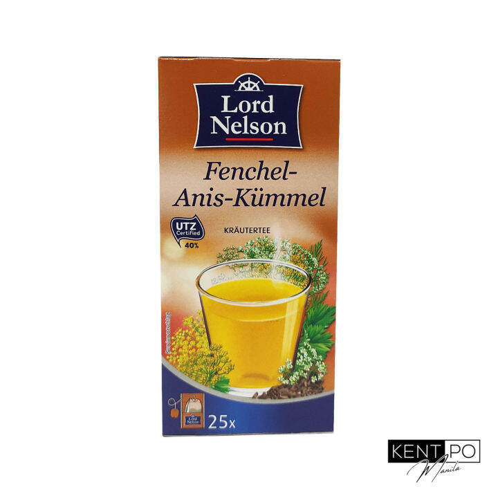 HERBAL TEA IMPORTED LORD NELSON FENNELANISECARAWAY HERBS TEA PACKS OF