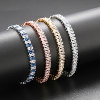 Iced Out Zircon Tennis Bracelet For Women Luxury Crystal Bracelets Mens Hand Chain Hippie Trendy Accessories Jewelry Gifts H167