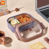 Xiaomi ใหม่ฉนวนกันความร้อนสแตนเลสหมีน่ารักกล่องอาหารกลางวันสำหรับเด็กนักเรียนชุดการทำงานของกล่องใส่อาหารสร้างสรรค์