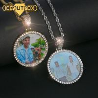 ✎☄☎  Hot Custom Photo Pendant Necklace Personality Mens Hip Hop Jewelry With 4mm Tennis Chain Gold 585