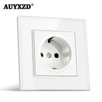 ซ็อกเก็ต16A ปลั๊ก AUYXZD 110-250V กระจกนิรภัยเป็นแผงคริสตัลสไตล์เยอรมันมีเครื่องมือติดผนังมาตรฐานและการปรับปรุงบ้าน