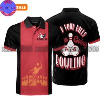 Xzx180305 Bowling Love Sport Polo Shirt For Men&amp;women PL1086 (private chat free custom name&amp;logo)