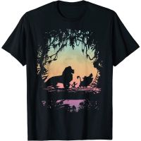 Lion King Gradient Jungle Trio Adult T-Shirt Tops Fashion Men